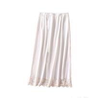 Mesh Flower Women's Lace Long Petticoat Anti-glare A-line Half Slips Dress for Women Inside Take Prevention Security