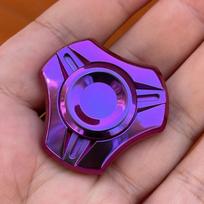 Spirit Fox Stainless Steel Fidget Spinner Roller Hand Spinning Top Tip Rotating Metal Acedc Stress Relief Toy Men Anti Anxiety violetinė