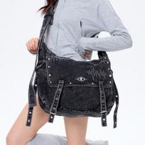 Washed Denim women Messenger Bag Adjustable Strap Totes Embroidery big ladies handbag Rivets female Shoulder Bag Large Capacity juoda