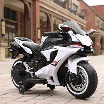 Rechargeable Kids' Electric Motorcycle: Early Education Ride-On Tricycle red