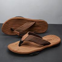 Men's Slippers Flip Flops Casual Beach Shoes Large Size for Men Sandals Leisure Anti Slip Indoor Outdoor Casual Shoe 39-40 ruda