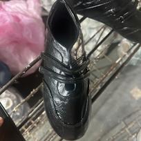 Women's Spring/Fall Velcro-Closure Low-Cut Flat Ballet Mary Jane Casual Shoes 35 juoda