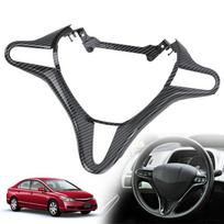 Car Interior Steering Wheel Trim Cover Carbon Fiber Frame For Honda Civic 8th FD2 2006 2007 2008 2009 2010 2011 78540-SVA-A01Z 1PC