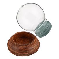 Creative DIY Snow Globe Kit Empty Glass Water Globes Clear Round Spheres Craft Supplies for Kids Adults Home Decor Projects 8.8X7.4X7.4CM