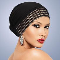 Full Coverage Bonnet Hat Breathable Lace Trim Hat New Headband Cap  Daily Casual Wear