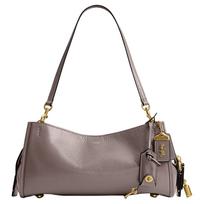 Coach Rogue 34 Klasikinis spaudinio logotipas Odinė peties rankinė Didelė moteriška peties rankinė Peleno spalvos CCX20-B4AH Basic Set (Bag+Dust Bag) gray