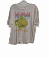 Def Leppard Womens White Cotton T-Shirt Leopard Rock Of Ages Graphic 2XL L