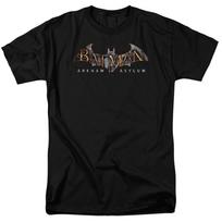 Batman Arkham Asylum Logotipas DC Comics Licencijuotas Suaugusiųjų Marškinėliai XXXXL black