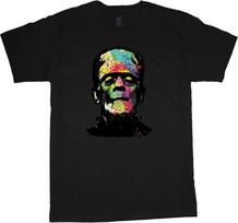 Frankenstein T-shirt Mens Halloween Shirts Monster Horror Movie Mens Graphic Tee S