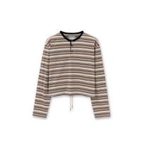 [wooyoungmi] Beige Stripe Long Sleeve T-Shirt M261TS23756E 34