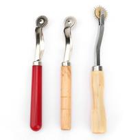 3Pcs Rotary Perforator Tracing Wheel Tool Stainless Steel Sewing Roulette Tool  For Leathercraft