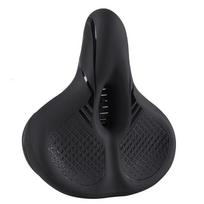 MTB Bike Bicycle Rainproof Road Cycling Seat Comfortable Soft ABS Sponge Saddle Rail with Hollow Breathable Design Casual Style PU leather juoda