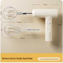 Lijia Cordless Electric Hand Mixer balta