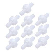 10PCS Barb Check Valve PP Plastic Ozone Resistant Diaphragm Single Way Water Stop Valve 7.9mm Translucent