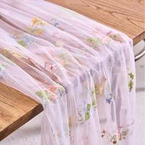 French Pastoral Style Lace Tulle Runner Long Strip Table Cover  Restaurant 29.53x70.87 in