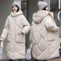 Plus Size Winter Women Parka Hooded Jackets Thicken Warm Cotton-padded Puffer Coats Casual Long Parkas Clothes Loose Outerwear S balta