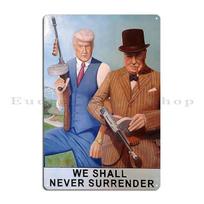 Winston Churchill A joke is a very serious thingMetal Cinema Living Room Designing Character Mural Tin Sign Poster 20x30cm（7.8x11.8inch）