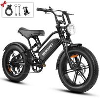Electric Mountain Bike 250W Motor 20  Fat Tire Fully Suspended Adult Electric Bicycle 48V 18Ah Dual Disc Brakes 7 Speed Top Speed 25Km/h