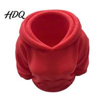 Desktop Stationery Holder 3D Printed Hoodie Pen Holder Women Hooded Sweatshirt Pencil Storage School Supplies Box Container Desk Organizer for Home raudona