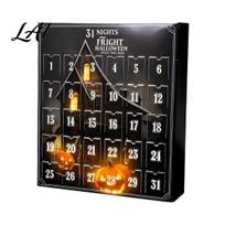 Kids Halloween Countdown 2026 Advent Calendar 24 Day Box with Spooky Mini Treat Calendar Figures 3D Collectible Holiday Decor for Kids Party Favor gray