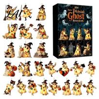Halloween Decorations Advent Calendar 2026 24 Days Patchwork Ghost Countdown Box Set Ornaments Flat Acrylic Hanging for Halloween Tree Window Wall