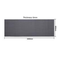 900x2400x6mm EVA Foam Faux Teak Boat Deck Mat Decking Sheet Yacht Flooring Anti Skid Mat Self Adhesive Vehicle Pad tamsiai pilka spalva