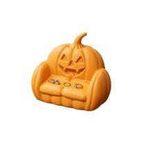 Spooky Design Pumpkin Sofa Ornaments Realistic Mini Halloween Sofa  Party Scene oranžinė