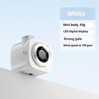 Mini Fan Camera-shaped Portable Silent Bladeless Electric Fan 199-speed Adjustable Outdoor Neck-hanging Handheld Fan 2000mah balta
