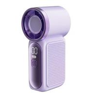 New Mini Handheld Fan 3000mAh Portable Turbo Fan with 100 Wind Speed Pocket Fan USB Rechargeable Lightweight for Outdoor Travel violetinė