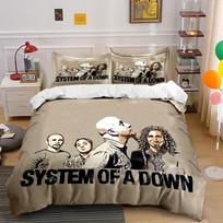 System of a Down Bedding Set  Bedding Duvet Cover Set Duvet Cover Pillowcases  (1 * Duvet Cover 2 * Pillowcases, without duvet insert) 135x200cm