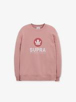 Supra Crown Oversized Boucle Embroidered Sweatshirt (Pink) Nys/L
