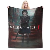 Horror Game Silent Hill F Graphic Printed Flannel Blanket Warm Throw Blanket for Living Room Decorative Bedspread Sofa Bed Cover Size: 75*100cm, Weight: 230 GSM