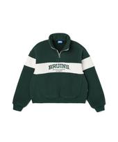 Ucla Unisex Polar Fleece Boa Half-Zip Block Sweatshirt [Dk-Green](Uzbltb2_68) Dk-Green(68)/Mmm