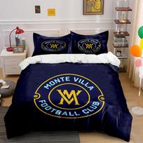 Monte Villa Football Bedding Set Bedding Duvet Cover Set Duvet Cover Pillowcases  (1 * Duvet Cover 2 * Pillowcases, without duvet insert) 135x200cm