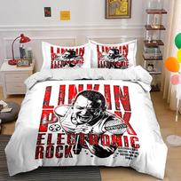 Linkin Park Rock Bedding Set Bedding Duvet Cover Set Duvet Cover Pillowcases  (1 * Duvet Cover 2 * Pillowcases, without duvet insert) 135x200cm