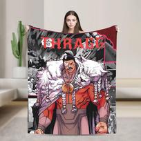 Super Warm Blanket Picnic Invincible Thragg Throw Blanket Flannel Bedspread For Outdoor Fashion Sofa Bed Cover Size: 75*100cm, Weight: 230 GSM