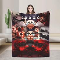 The Binding of Isaac Game Plush Blankets Flannel Throw Blanket For Bedroom Warm Soft Custom DIY Quality Bedspread Gift Size: 75*100cm, Weight: 230 GSM