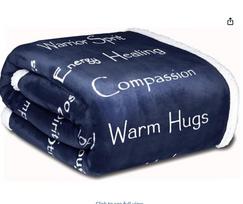 Compassion Blanket Strength Courage Super Soft Warm Hugs Get Well Gift Blanket Plush Healing Thoughts Positive Energy Love Hope Size: 75*100cm, Weight: 230 GSM
