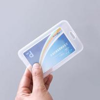 Transparent ID Card Holder Clear Badge Holder for Work One Size