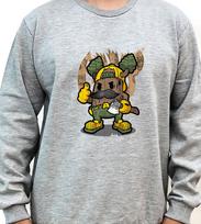 Doldol Ally_Mtm_09 Bicycle Camping Deer Ellie Character Graphic Sweatshirt Light Gray/M