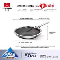Sanhe Titanium Non-Stick Flat Bottom Wok