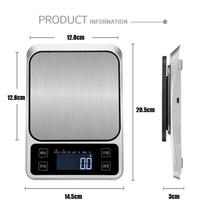 Changxie Macro Smart Food Scale Digital 5KG Stainless Weight Greater Goods Nutrition Food Scale šviesiai pilka spalva