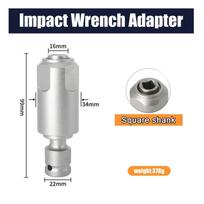 Adapter for Converting Impact Wrench To Electric Hammer Converts To SDS-Plus/Square Interface for Use with Drill/Impact Wrench Square interface