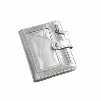 Simple Style PU Leather Binder Notebook Portable 5-Ring Loose-Leaf Journal  School Style C