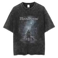 Bloodborne T-Shirt Graphic Print Washed Cotton Tees S įvairiaspalvis