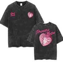Omar Courtz Primera Musa Album Tour Graphic T Shirts Men Women Vintage Washed Gothic Hip Hop T-shirts Hot Sale Oversized T-shirt S įvairiaspalvis