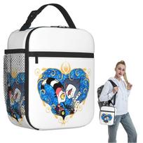 Helluva Boss Stolas And Blitzo Heart Frame Insulated Lunch Bag for Women Kids Portable Food Boxes Thermal Lunch Box Tote One Size