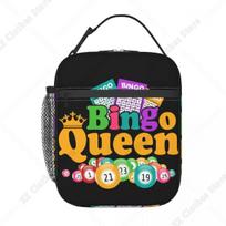 Bingo Queen Game Lover Thermal Insulated Lunch Bag Women Resuable Lunch Container Kids School Children Multifunction Food Box One Size