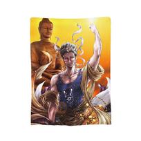 Record of Ragnarok Shuumatsu No Valkyrie Buddha Wool Blankets Awesome Throw Blankets for Sofa Bedding Lounge 125*100cm Quilt, Size: 75*100cm, Weight: 230 GSM