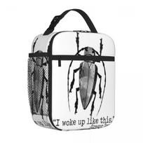Bestselling Funny Kafka Metamorphosis Gregor Bug Woke Up Like This Plaid Meal Bag Office Lunch Outdoor Lunch Bag One Size